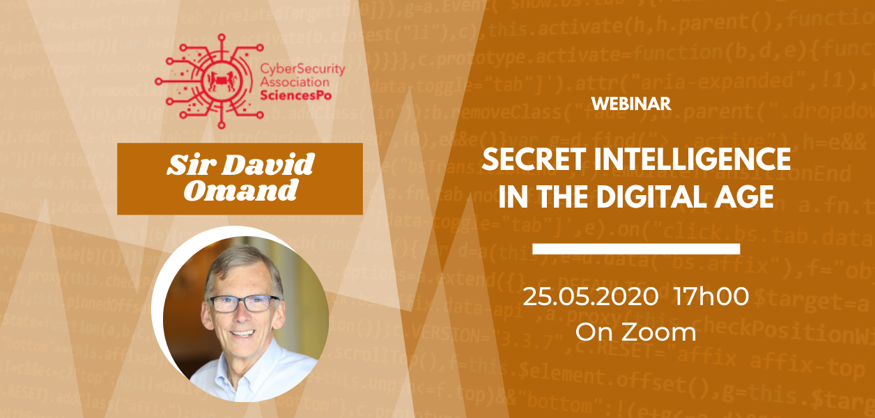 25/05/2020: Cyber Intelligence with Sir David Omand