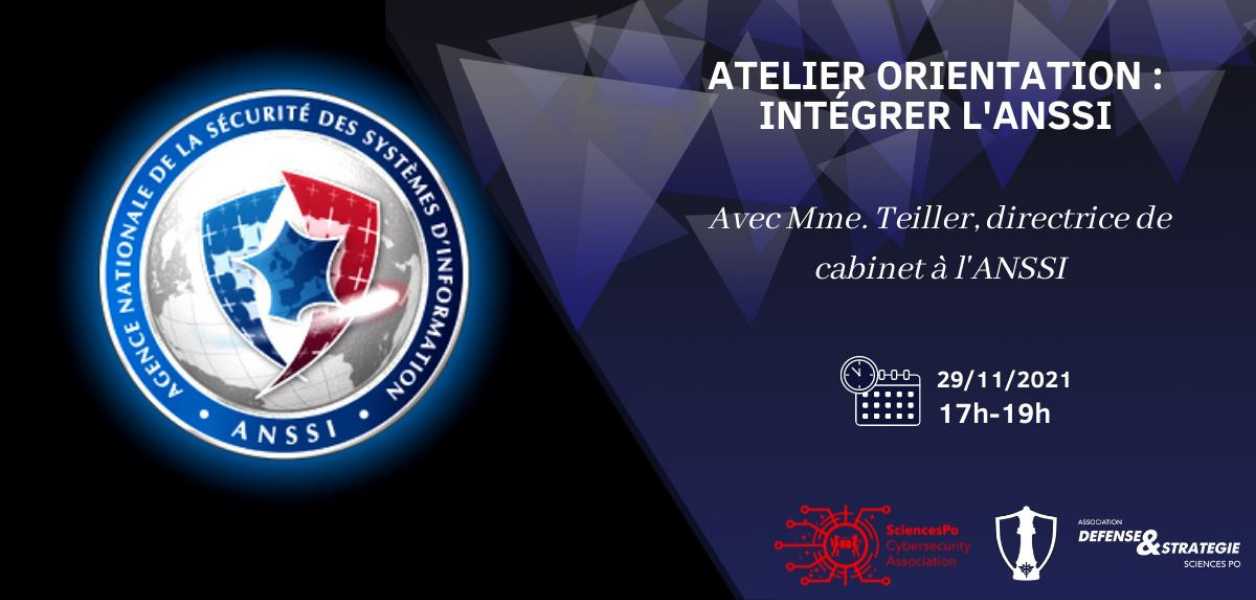 29/11/2021: Atelier Orientation: Intégrer L’ANSSI avec Mme. Teiller