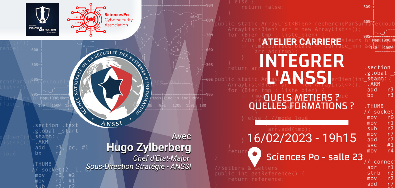 16/02/2023: Atelier Carrière. Intégrer l’ANSSI with Hugo Zylberberg