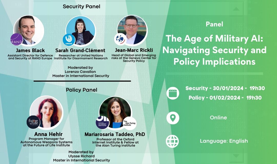 30/01-01/02/2024: The Age of Military AI: Navigating Security and Policy Implications
